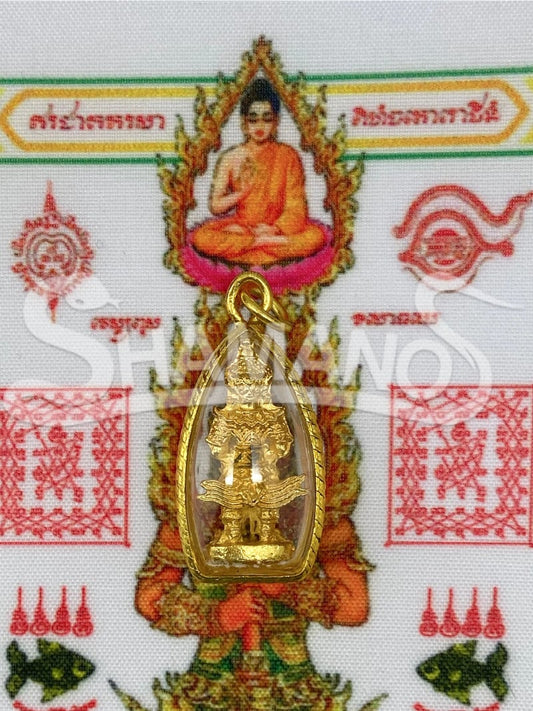 Amuleto PROTETTIVO e PORTA RICCHEZZA di PHRA WESSUWAN (Pha Yant Omaggio)