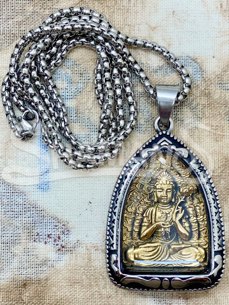 Amuleto Protettivo Con Collana Buddha Diamond