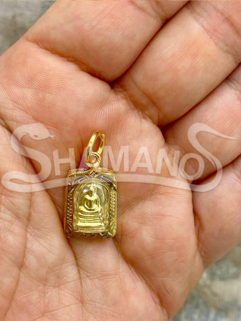 Amuleto Protettivo Mini Somdej Dorato