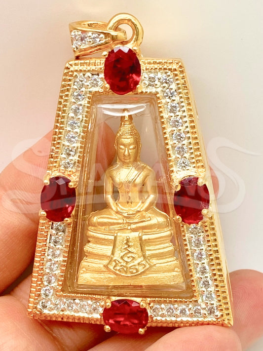 Amuleto PROTETTIVO, PORTA FORTUNA e RICCHEZZA - Il Buddha delle Gemme Rosse