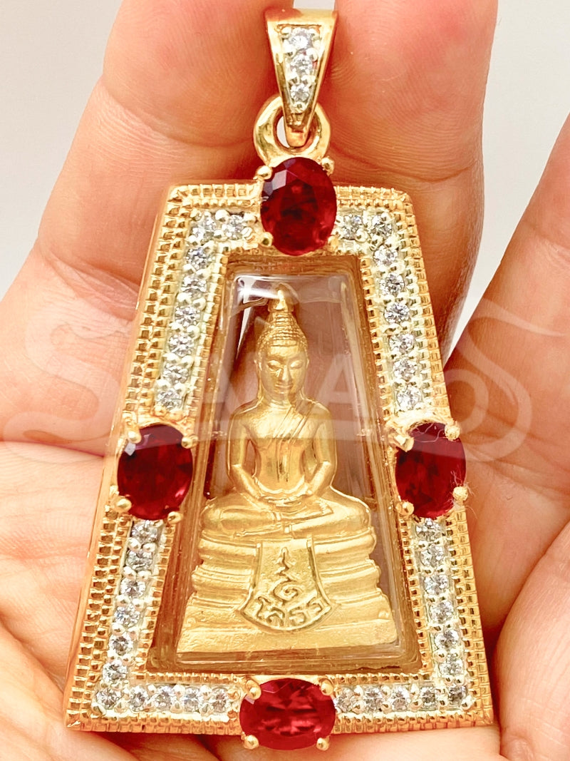 Amuleto PROTETTIVO, PORTA FORTUNA e RICCHEZZA - Il Buddha delle Gemme Rosse