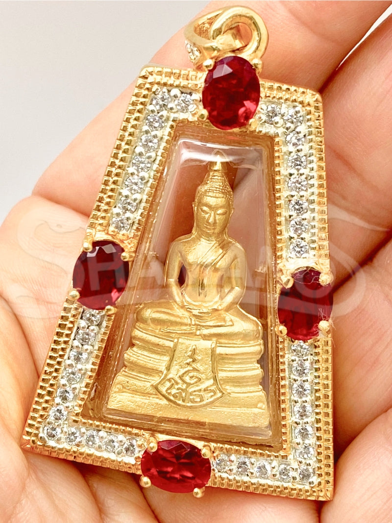 Amuleto PROTETTIVO, PORTA FORTUNA e RICCHEZZA - Il Buddha delle Gemme Rosse