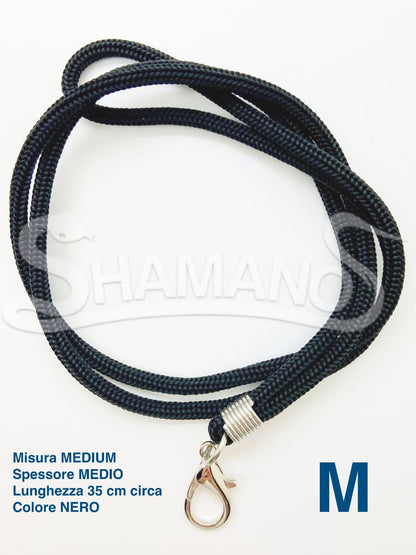 COLLANA per AMULETI e TALISMANI - Misura M, Colore NERO