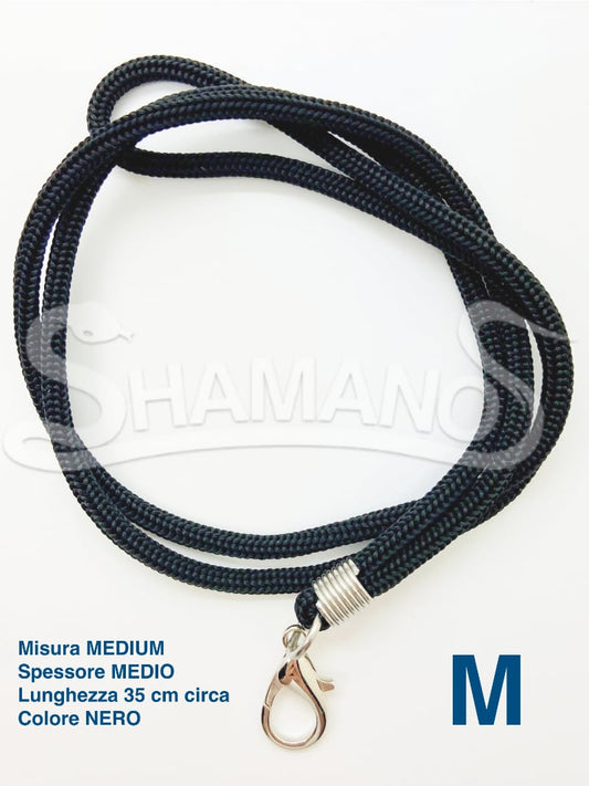COLLANA per AMULETI e TALISMANI - Misura M, Colore NERO