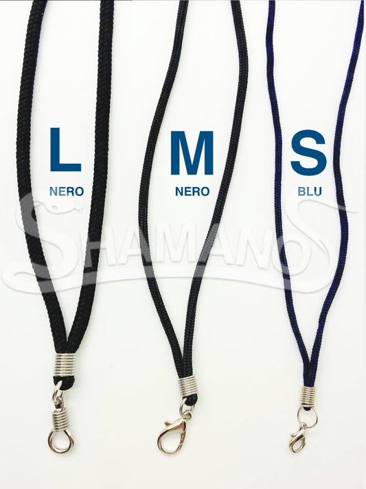 COLLANA per AMULETI e TALISMANI - Misura L, Colore NERO
